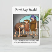 Funny Birthday Party Einladungen für ihn (Stehend Vorderseite)