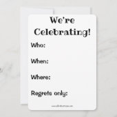 Funny Birthday Party Einladungen für ihn (Rückseite)