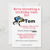 Funny Birthday Party Einladungen für ihn (Rückseite)