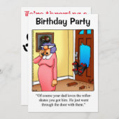 Funny Birthday Party Einladungen für ihn (Vorne/Hinten)