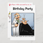 Funny Birthday Party Einladungen für ihn (Vorne/Hinten)