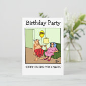 Funny Birthday Party Einladungen für sie (Stehend Vorderseite)