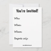 Funny Birthday Party Einladungen für sie (Rückseite)