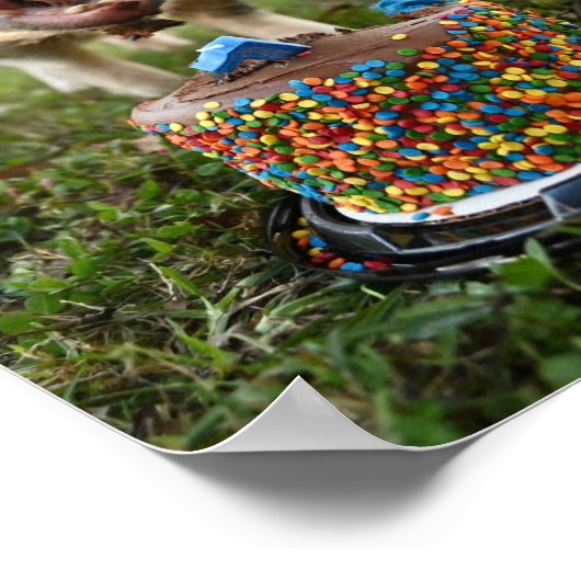 Funny Birthday Pig Poster (Ecke)