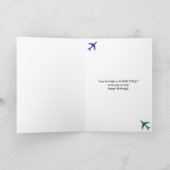 Funny Birthday Plane Toast Aviation Lover Kids Karte (Innenseite)