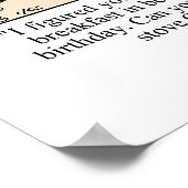 Funny Birthday Poster! Poster (Ecke)