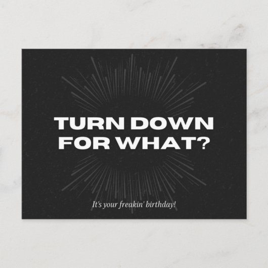 Funny Birthday Postkarte (Vorderseite)