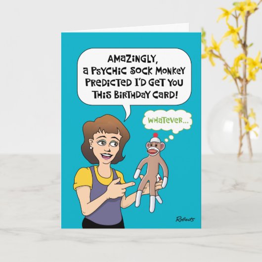 Funny Birthday Predication Karte (Gelbe Blume)