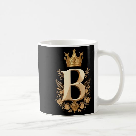 Funny Birthday Queen B - Letter B And Crown (bee) Kaffeetasse (Rechts)