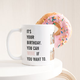 Funny Birthday Quotes | Collage Foto | Bestes Gesc Zweifarbige Tasse