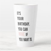 Funny Birthday Quotes | Happy Birthday | Bestes Ge Milchtasse (Vorderseite)