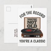 Funny Birthday Retro Spaß Sie sind ein klassischer Postkarte (Vorne/Hinten)