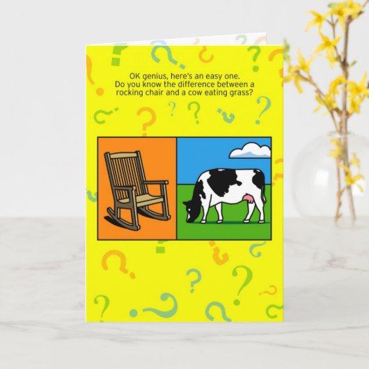 Funny Birthday Riddle Karte (Gelbe Blume)