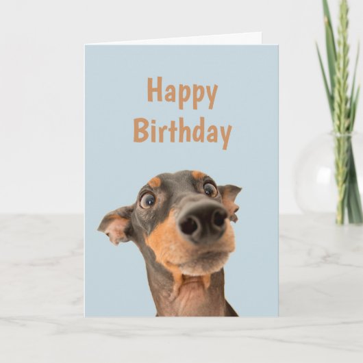 Funny Birthday schockiert Hund Tier Spaß Karte (Vorderseite)