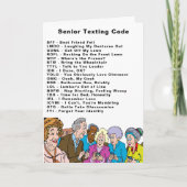 Funny Birthday Seniors Simse Code Karte (Vorderseite)