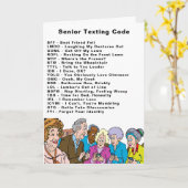 Funny Birthday Seniors Simse Code Karte (Gelbe Blume)
