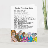 Funny Birthday Seniors Simse Code Karte (Vorderseite)