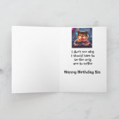 Funny Birthday Sister Dog Animal Spaß Karte (Innenseite)