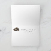 Funny Birthday Sister, Sad Dog, Labrador Retriever Karte (Innenseite)