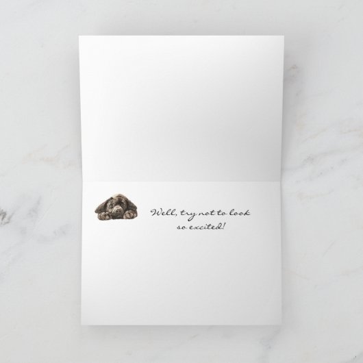 Funny Birthday Sister, Sad Dog, Labrador Retriever Karte (Innenseite)