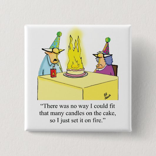 Funny Birthday Spaß Button für Het (Vorderseite)