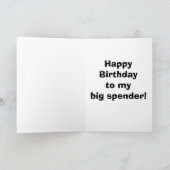 Funny Birthday Spaß Card für ihn Karte (Innenseite)
