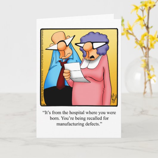 Funny Birthday Spaß Grußkarte Karte (Gelbe Blume)