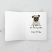 Funny Birthday Spaß Pet, Mops Dog Card Karte (Innenseite)