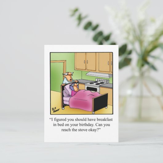 Funny Birthday Spaß Postcard Postkarte (Stehend Vorderseite)