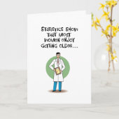 Funny Birthday Statisics Card Karte (Gelbe Blume)