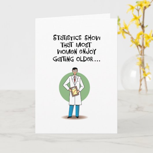 Funny Birthday Statisics Card Karte (Gelbe Blume)