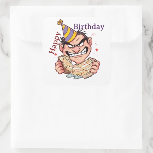 Funny Birthday Sticker (Tasche)