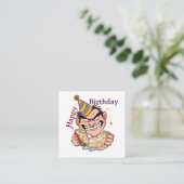 Funny Birthday Sticker Begleitkarte (Stehend Vorderseite)