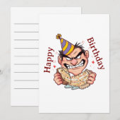 Funny Birthday Sticker Dankeskarte (Vorne/Hinten)