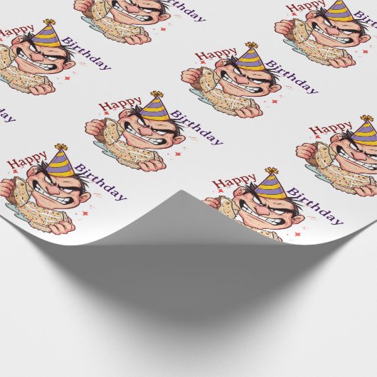 Funny Birthday Sticker Geschenkpapier (Ecke)