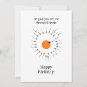 Funny Birthday Strongest Sperm Card Einladung (Vorderseite)