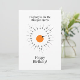 Funny Birthday Strongest Sperm Card Einladung