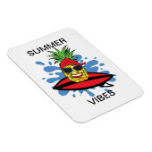 Funny Birthday Surfing Ananas Magnet (Rechte Seite)