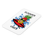 Funny Birthday Surfing Ananas Magnet (Linke Seite)
