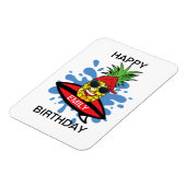 Funny Birthday Surfing Ananas Magnet (Linke Seite)