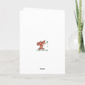 Funny Birthday Swinging Cowboy Cartoon Karte (Rückseite)