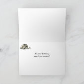 Funny Birthday Tired Napping Husky Dog Card Karte (Innenseite)