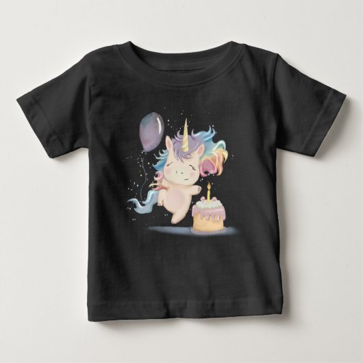 Funny Birthday Unicorn Baby T-shirt (Vorderseite)