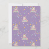 Funny Birthday Unicorn Einladung (Rückseite)
