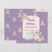 Funny Birthday Unicorn Einladung (Vorne/Hinten)