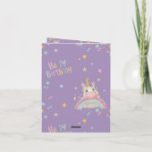 Funny Birthday Unicorn Einladung (Rückseite)