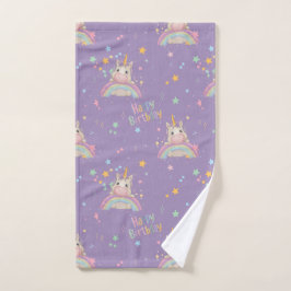Funny Birthday Unicorn Handtuch