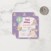 Funny Birthday Unicorn Mitteilungskarte (Vorderseite/Rückseite Beispiel)