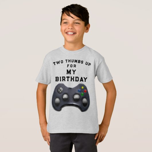 Funny Birthday Video Gamer T-Shirt (Vorne ganz)