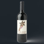 Funny Birthday Wein Flaschen Labels Playful Giraff Weinetikett<br><div class="desc">Funny Birthday Flasche Labels mit Giraffe Tongue Out und spielerischer Wink Cartoon Zeichnend Giraffen Lächeln - Anpassbar - oder wählen / Fügen Sie Ihren einzigartigen Text / Schriftart / Farbe - Make Your Special Wine / Champagne / Wasser oder Bierflaschen Labels / Geschenk - Neu vergrössern und verschieben oder entfernen...</div>